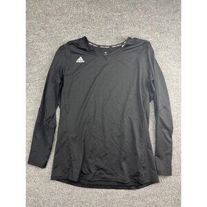 Adidas Shirt Womens 2XL Black Long Sleeve Volleyball Climalite Athletic Top